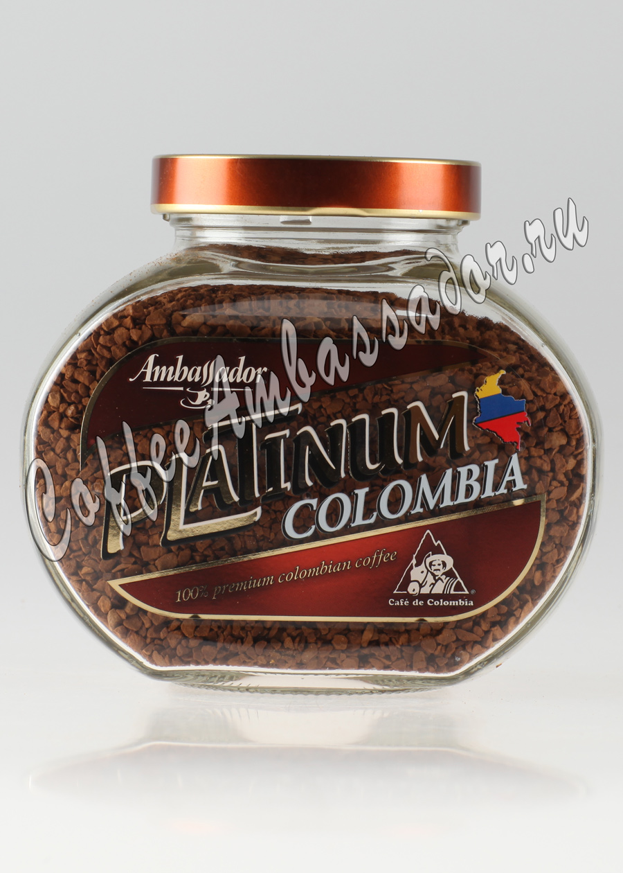 Кофе Ambassador (Амбассадор) Растворимый Platinum Colombia 95 гр (ст.б.)